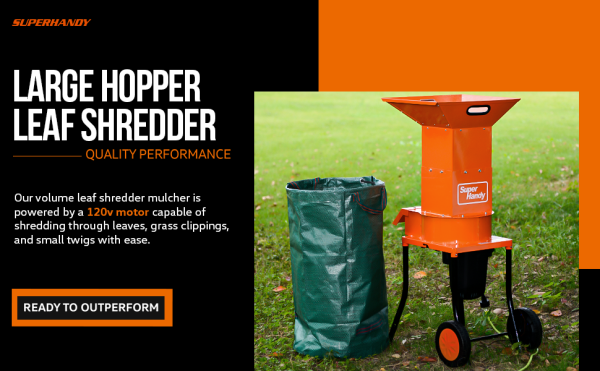 Super Handy GUO056 120V AC 11" Cutting Blade Electric Shredder and Mulcher New