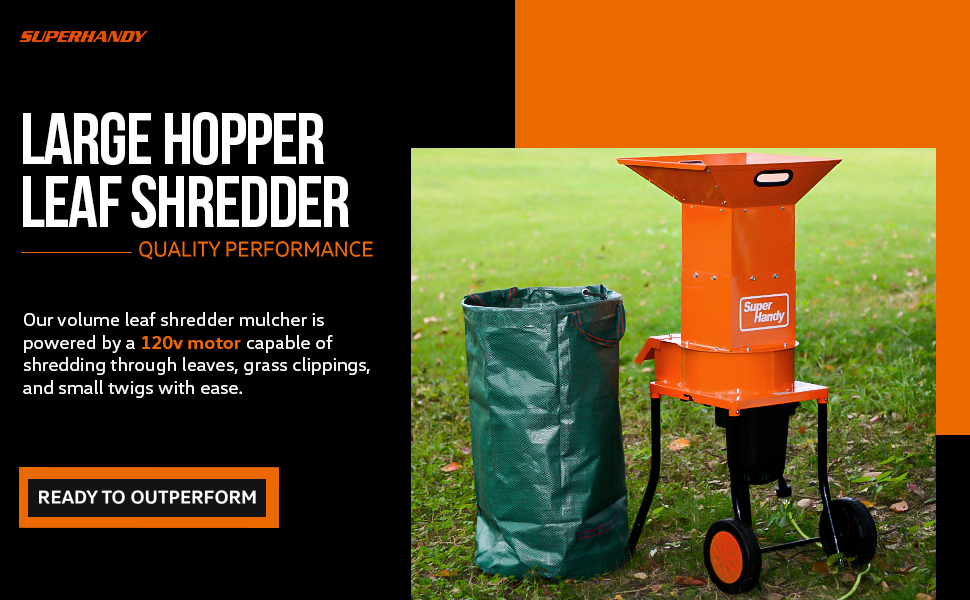 Super Handy GUO056 120V AC 11" Cutting Blade Electric Shredder and Mulcher New